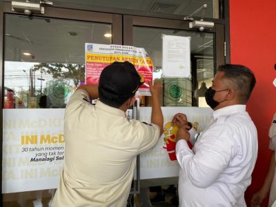 Buat Kerumunan, Restoran Mc. Donal Sipin Disegel Satpol PP